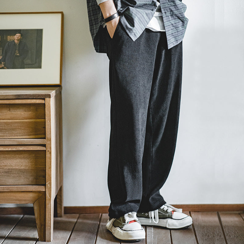 Men's Faux Corduroy Long Pants