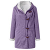 Winter Button Coat Fashion Warm Hooded Jacket With Pockets Women's Clothing