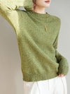 Seven-pin Thickened Skin-friendly Velvet Flower Yarn Sweater Classic Round Neck