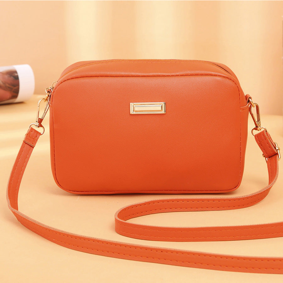 Materiale PU semplice e tinta unita per donna