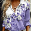 New Womens Delicate Floral Print Long Sleeve Shirt