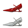 Heel Mary Jane Leather Shoes