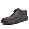 Slip-on Men's Leather Shoes Low-top Plus Size Loafers