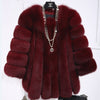 Fox Fur Mid-length Coat For Women