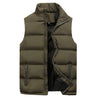 Men's Cotton Padded Clothing Vest Casual Warm Cotton-padded Coat Cotton Vest Sleeveless Vest