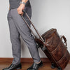 Large Capacity Cowhide Trolley Travel Bag