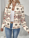 Autumn Printed Cardigan Women's Casual Baseball Jacket