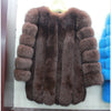 Fox Fur Mid-length Coat For Women