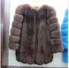 Fox Fur Mid-length Coat For Women
