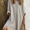 Vestito a camicia da donna stampato a maniche corte