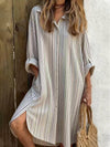 New Womens Printed Short Sleeve Shirt Dress