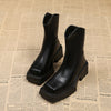 Platform Martin Boots Female Square Toe Booties