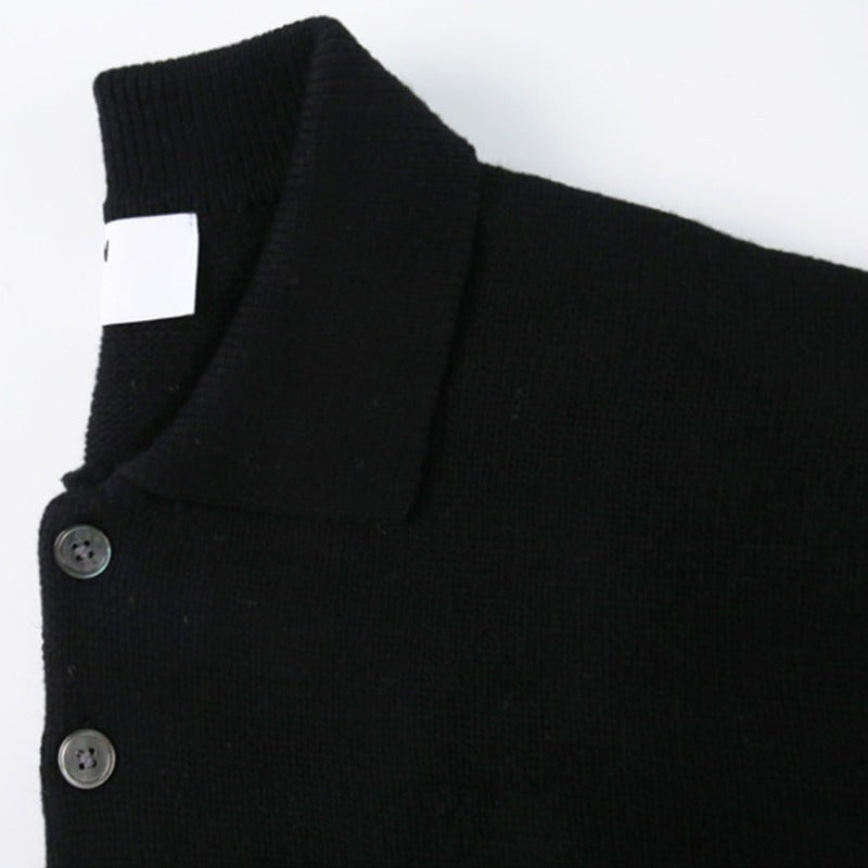 Lapel Polo Sweater Men's Loose Sweater