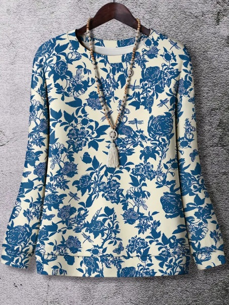 Plus Size, Plus Size Marble Texture Print Round Neck Sweatshirt, Casual Comfortable Plus Size Women's Clothing Without Accessories 5 Reviews 4.0 All Reviews Are From Verified Purchases Small True To