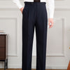 Italian Retro Men's Neapolitan Stripes High-waisted Trousers