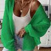 Batwing Sleeve Cardigan Solid Color Cardigan
