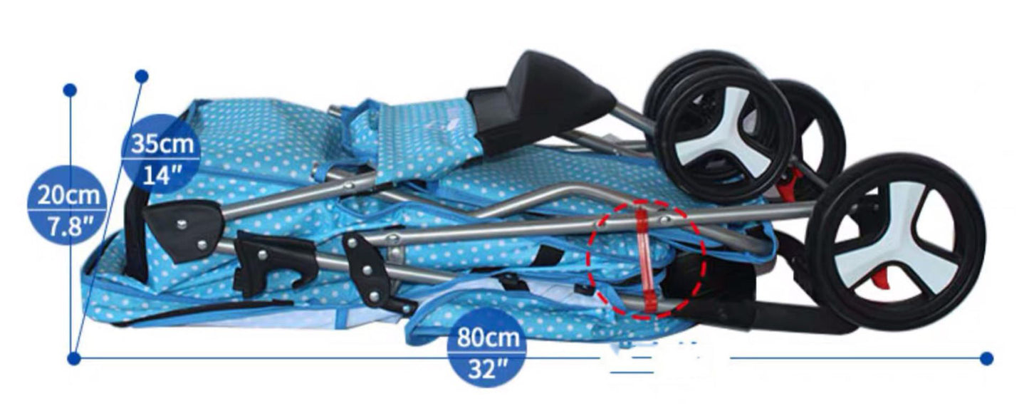 Lightweight Folding Pet Trolley Dogs And Cats Dog Out Stroller Three-wheeled Pet Stroller Dog Out Stroller Supplies