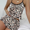 Completo da 2 pezzi con stampa leopardata da donna