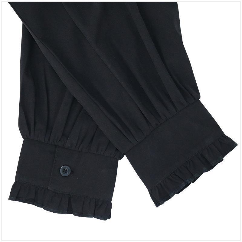 European Medieval Samurai Scarf Lantern Sleeve Shirt