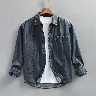 Men's Fashion Wash Vintage Denim Shirt