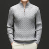 Men's Woolen Half Zipper Thick Casual Long-sleeved Sweater