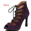 Black And Red Medium High Heels Soft Sole Modern Dance