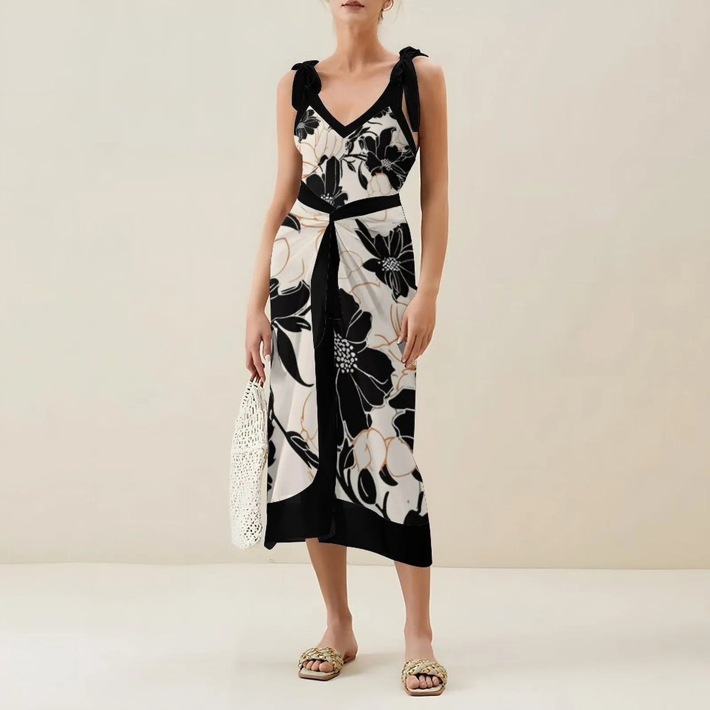 Multi-colored Printed Top And Skirt Set