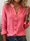 Camicia Casual con Collo Coreana, Vestibilità Comoda e Versatile, di Tendenza