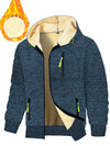 Thickened Men's Sports Fitness Casual Jacquard Hooded Jacket
