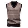 Autumn And Winter Fleece-lined Casual Dad's Diamond Vest Pullover