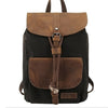 Waterproof Outdoor Travel Crazy Horse Leather Casual Nylon Men's Backpack Canvas Bag