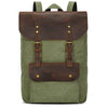 New Canvas Leather Large Capacity Backpack