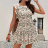 Womens Fashion Casual Butterfly Floral Dress