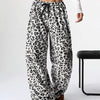 Casual Leopard Print Wide-leg Pants