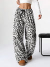 Casual Leopard Print Wide-leg Pants