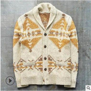 European And American Fashion Brocade Sweater Long Sleeve Plus Size Knitwear Coat Top