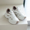 Scarpe sportive casual in rete, scarpe da corsa con plateau bianche versatili e antiscivolo