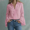 Elegante blusa di cotone con finiture in pizzo e modello pullover