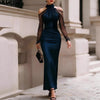 High Waisted Dress Neck Hanging Banquet Evening Gown