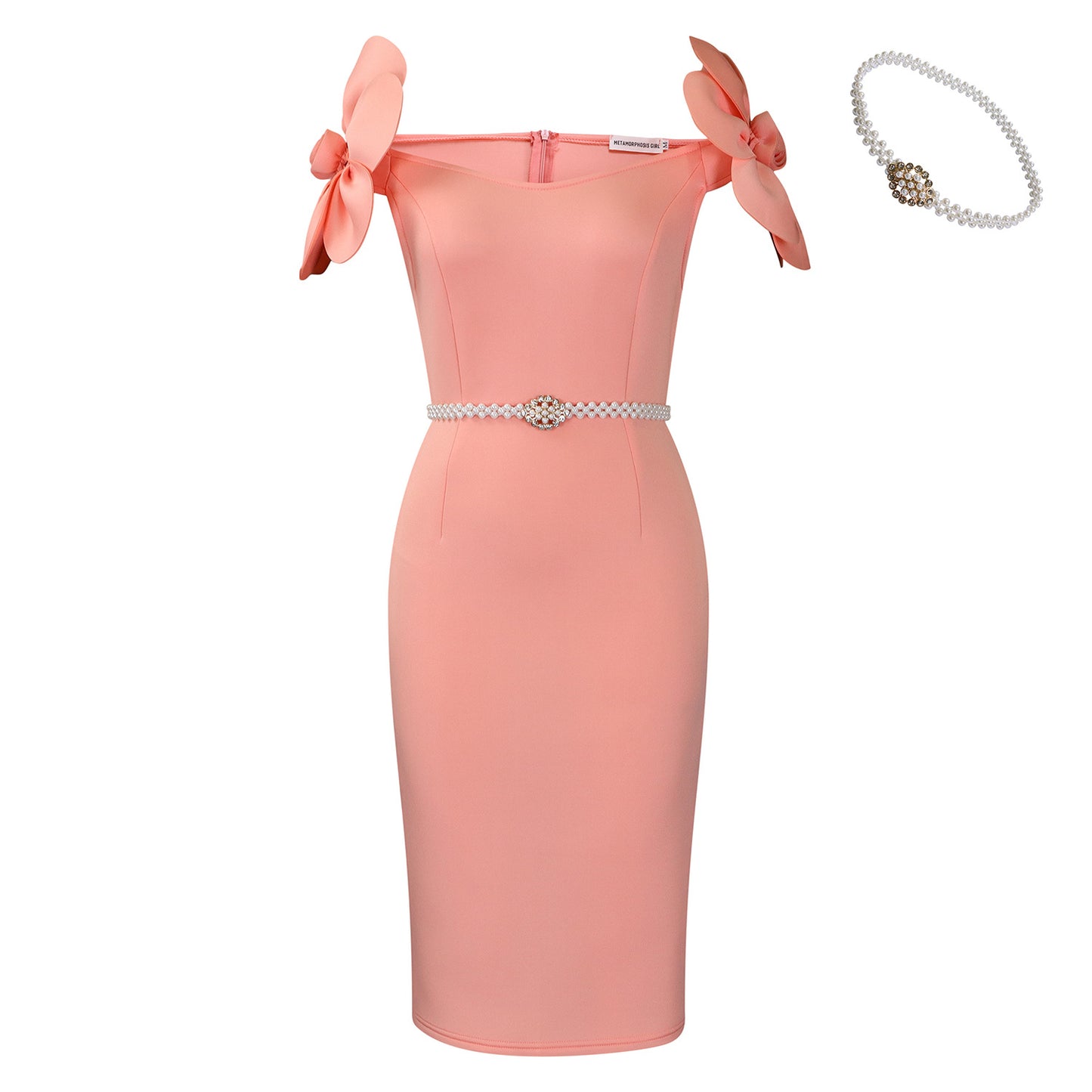 Abito elegante tridimensionale floreale da donna