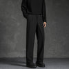 Black Loose Drooping Straight Casual Suit Pants