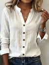 Camicia Casual con Collo Coreana, Vestibilità Comoda e Versatile, di Tendenza