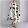Casual Round-Neck Fashionable Short-Sleeve Printed Dress For Cats
