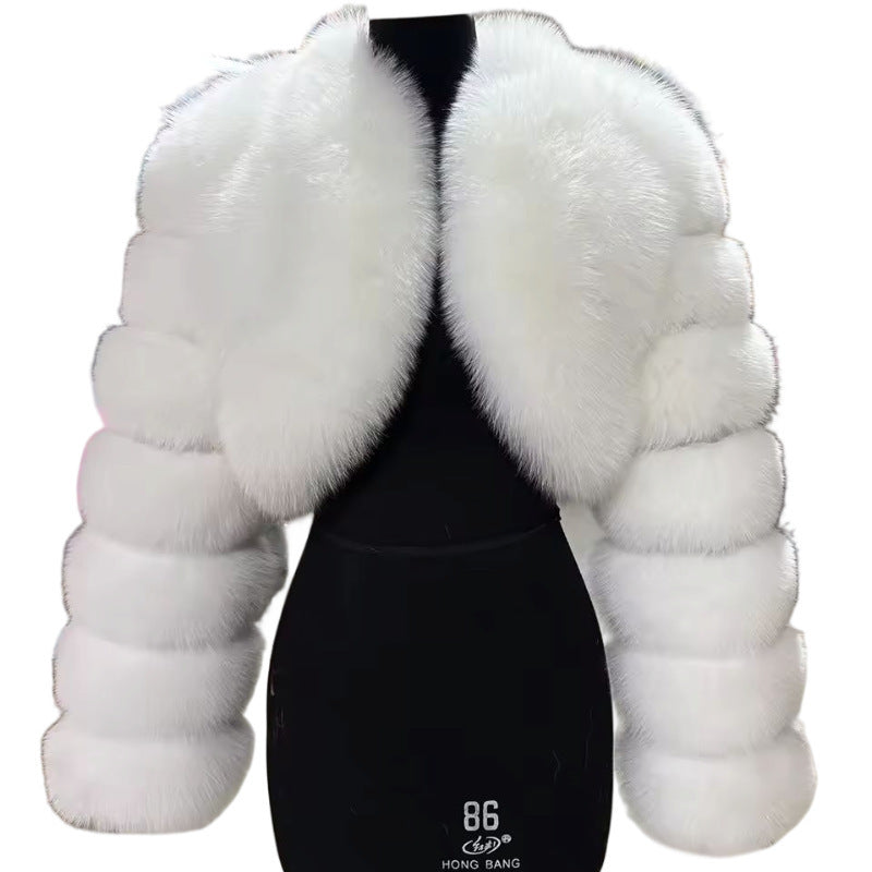 Short Stitching Winter Warm All-matching Top Jacket