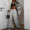 Sports Contrast Color Suit Lapel Long Sleeve