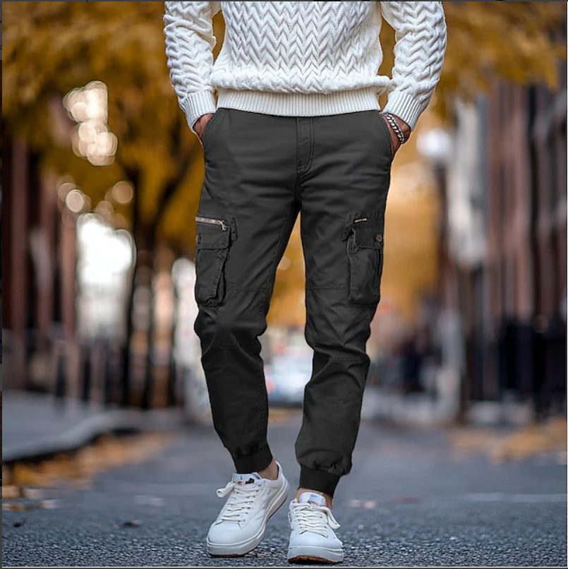 Pantaloni oversize alla moda da uomo europei e americani, tute affusolate multicolori per il tempo libero