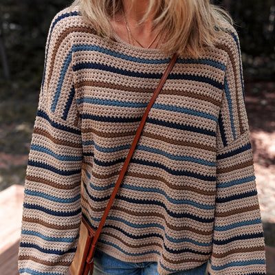 Women's Fashionable Printed Long-sleeved Sweater