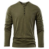 Men's Solid Color Casual Cotton Long-sleeved Top
