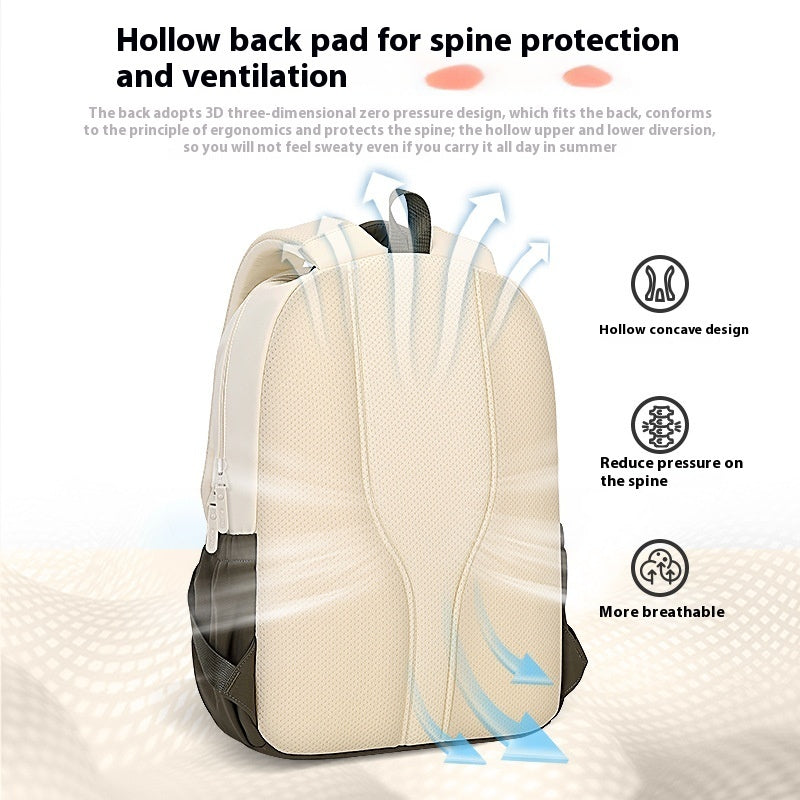 Travel Lightweight And Large Capacity Leisure Backpack Burden Reduction Spine Protection