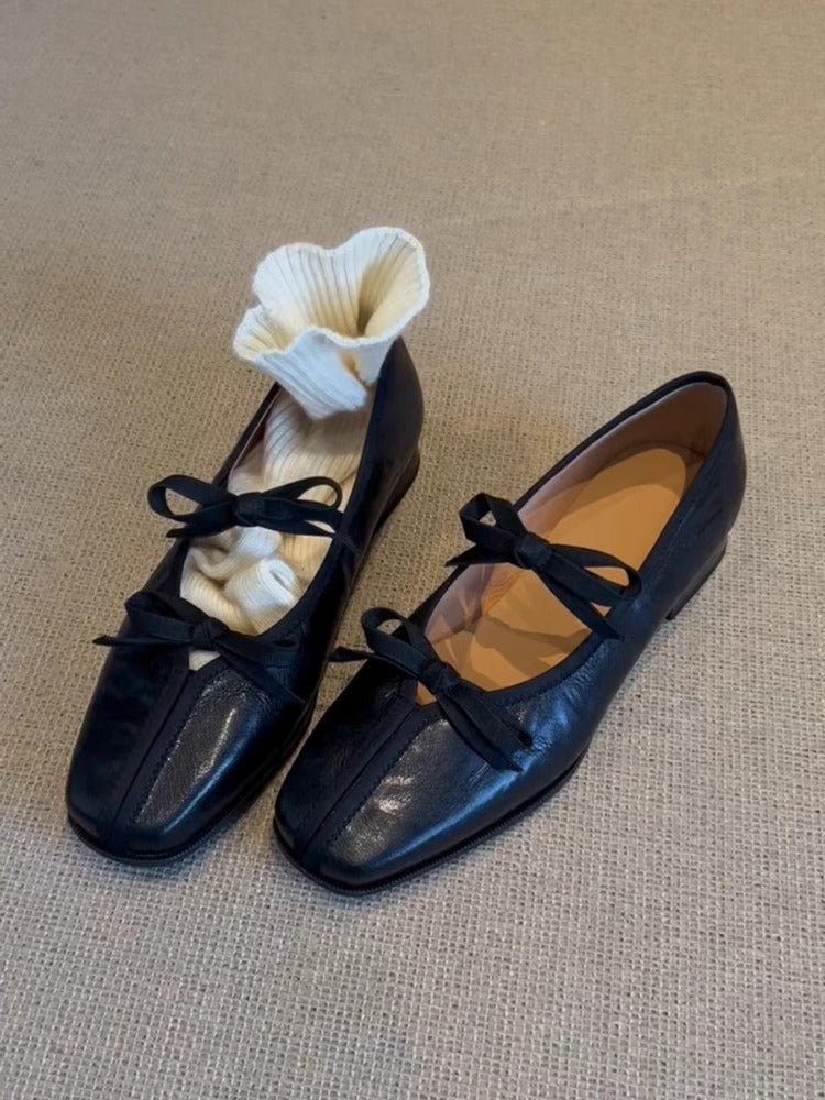 Scarpe da ballo in stile francese da donna con fondo morbido e gonna, stile vintage Mary Jane